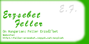 erzsebet feller business card